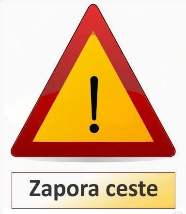 Obvestilo o zapori ceste (RONDO DOBROVA)